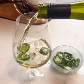 Jalapeños in white wine